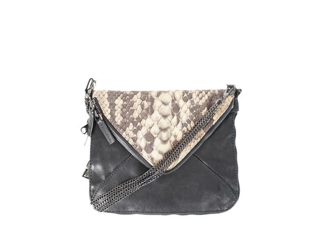 Boyy Boyy Slash Bag In Python Leather With Silver Hardware Black - view 1