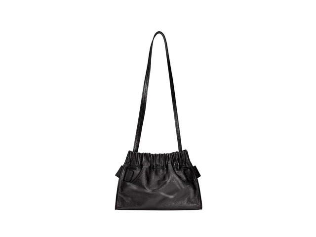 Boyy Boyy Square Scrunchy In Metallic Lambskin With Metal Hardware Metallic Black - view 2