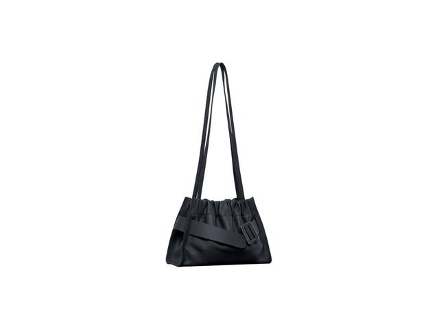 Boyy Boyy Square Scrunchy Soft In Calfskin Leather With Metal And Leather Buckle And Leather Belt Midnight - view 2