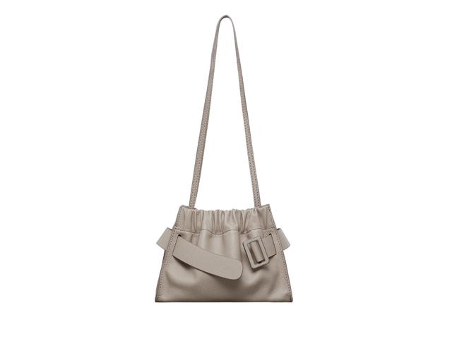 Boyy Boyy Square Scrunchy Soft In Calfskin With Metal and Leather Buckle Gres - view 1