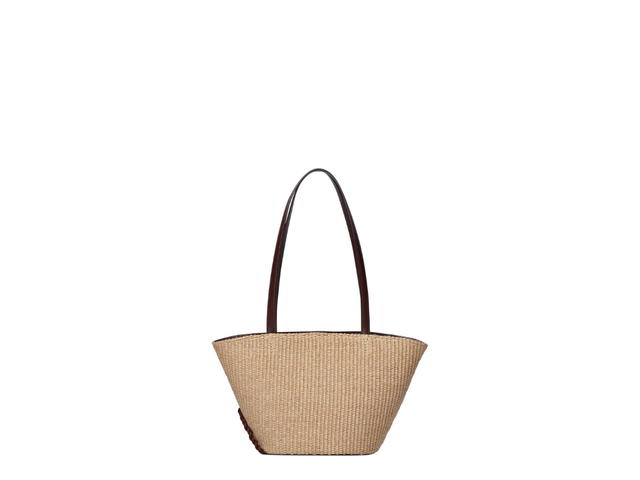 Boyy Boyy Raffia Tote 19 In Body Raffia And Calfskin Leather Oxblood - view 4