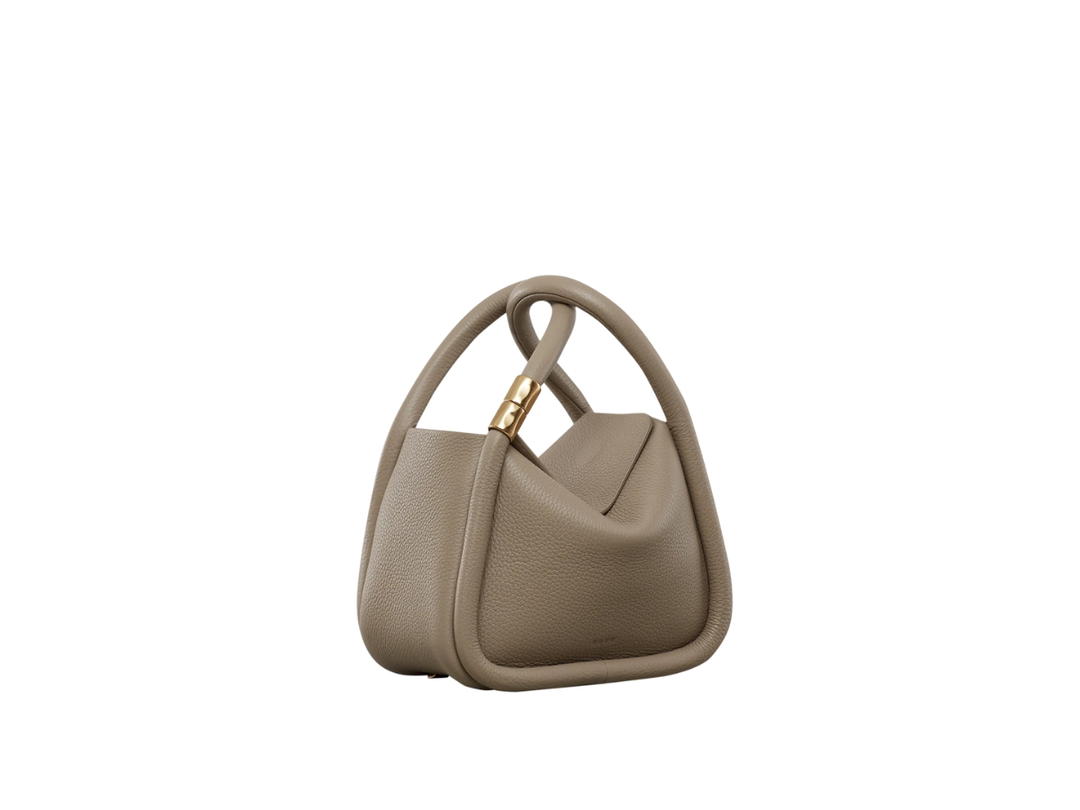 Boyy Boyy Wonton 20 In Pebbled Calfskin Leather With Metal Hardware Turtledove