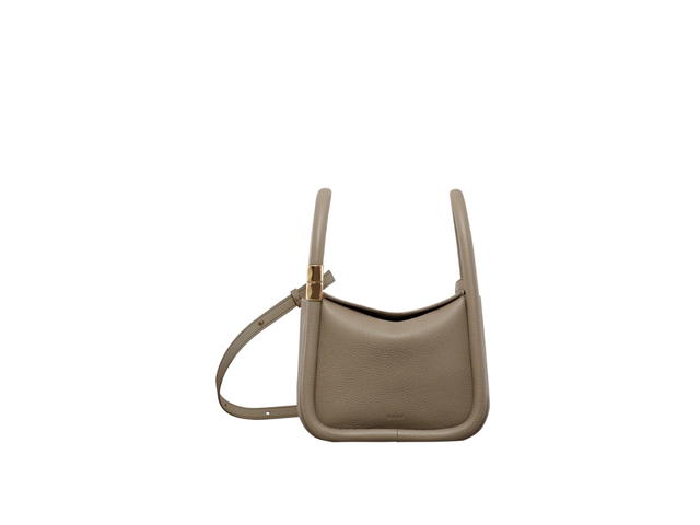 Boyy Boyy Wonton 20 In Pebbled Calfskin Leather With Metal Hardware Turtledove - view 3