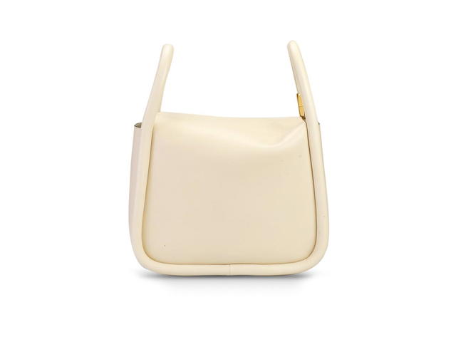 Boyy Boyy Wonton 25 In Calfskin Leather With Metal Twist Fastener Ecru - view 1