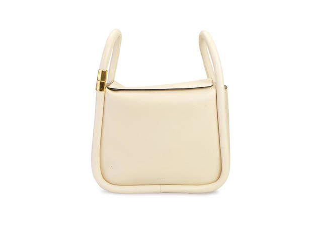 Boyy Boyy Wonton 25 In Calfskin Leather With Metal Twist Fastener Ecru - view 3
