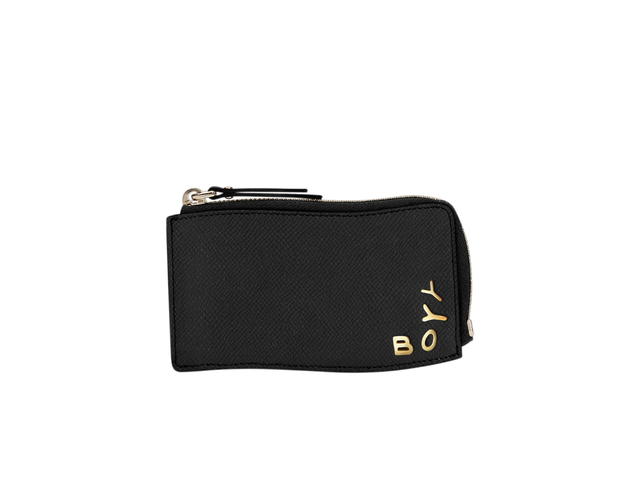 Boyy Boyy Zip Around Epsom In Grained Calfskin Leather With Shiny Branded Boyy Hardware Black - view 1