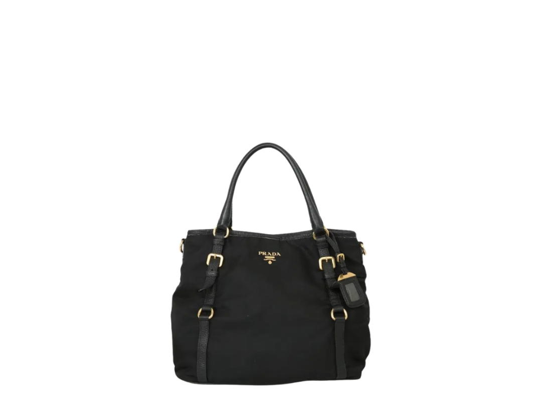 Prada Prada Re-Nylon Tessuto Shoulder Bag Black