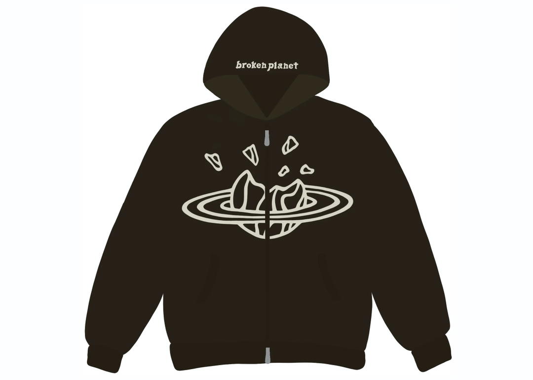 Broken Planet Broken Planet Market Zip Up Hoodie Grey