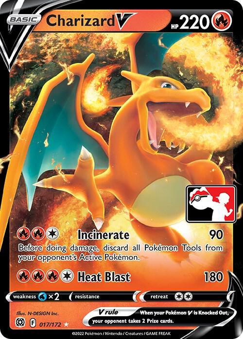 Pokemon Pokemon Charizard V [BRS 017/172] Sword & Shield "Brilliant Stars" [Prize Pack Series Cards] (EN)