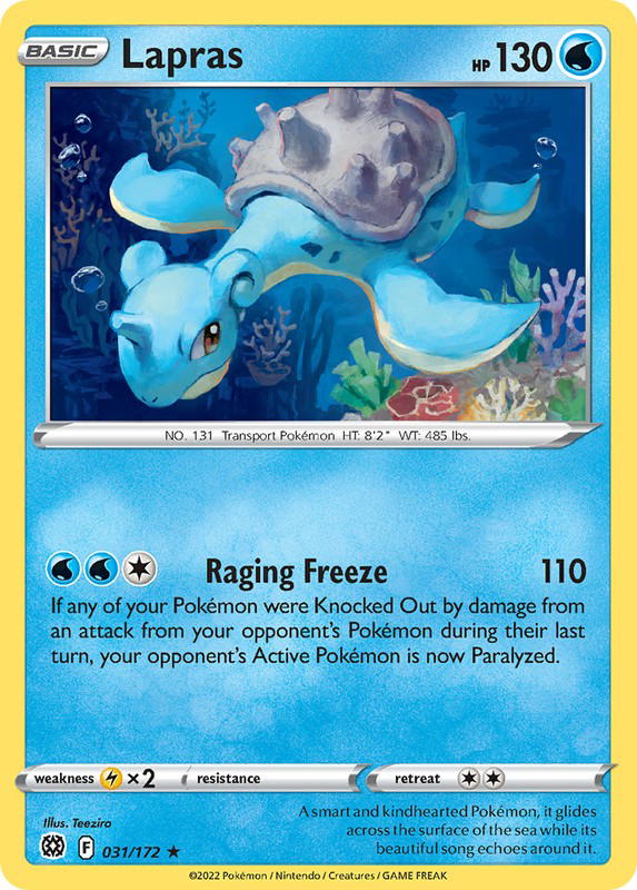 Pokemon Pokemon Lapras R [BRS 031/172] Sword & Shield "Brilliant Stars" (EN)