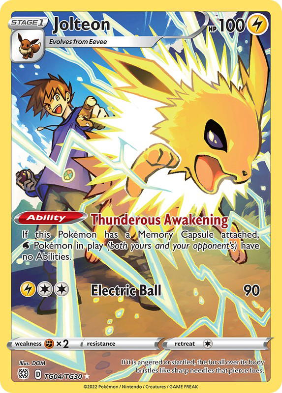 Pokemon Pokemon Jolteon TG [BRS TG04/TG30] Sword & Shield "Brilliant Stars Trainer Gallery" (EN)
