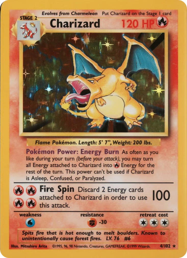Pokemon Pokemon Charizard H [BS 4/102] Base "Base" [UnlimitedHolo] (EN)