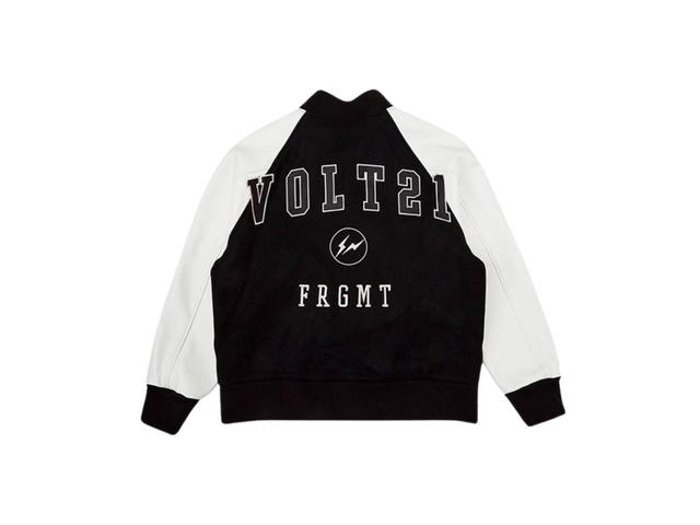 BT21 BT21 X FRAGMENT VARSITY JACKET "BLACK" - view 2