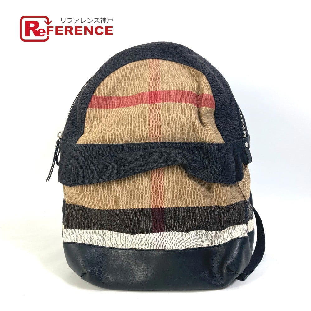 Burberry BURBERRY 3958527 Backpack mega check pattern Bag Canvas/Leather Beige/Black