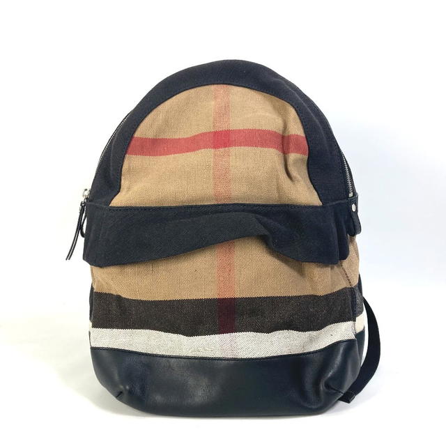 Burberry BURBERRY 3958527 Backpack mega check pattern Bag Canvas/Leather Beige/Black - view 2