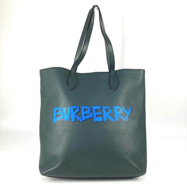 Burberry BURBERRY 4077155 logo Tote Bag Shoulder Tote Shoulder Bag Leather khaki/blue - view 2