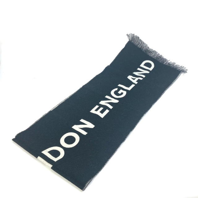 Burberry BURBERRY 80085081 bicolor fringe Scarf logo Scarf wool Black x White - view 3