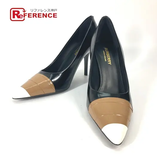 Buy BURBERRY 8008584 Tricolor color heels shoes pumps Unused at Sasom – Authentic and Ready to Ship