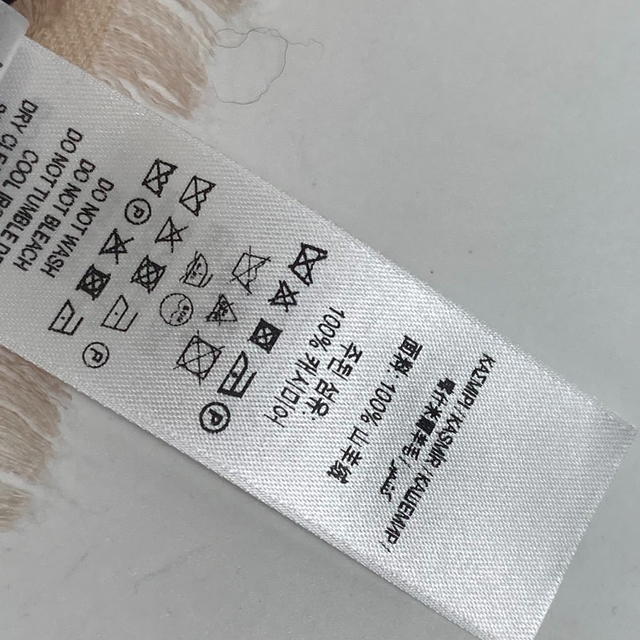 Burberry BURBERRY 8011095 check logo Stole/Shawl fringe Scarf Cashmere Pink/Beige - view 5