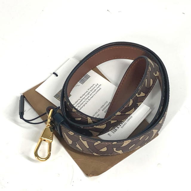 Burberry BURBERRY 8025468 TB logo Neck Strap Accessories strap Leather Brown Unused - view 2