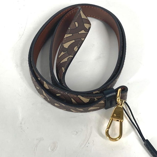 Burberry BURBERRY 8025468 TB logo Neck Strap Accessories strap Leather Brown Unused - view 3