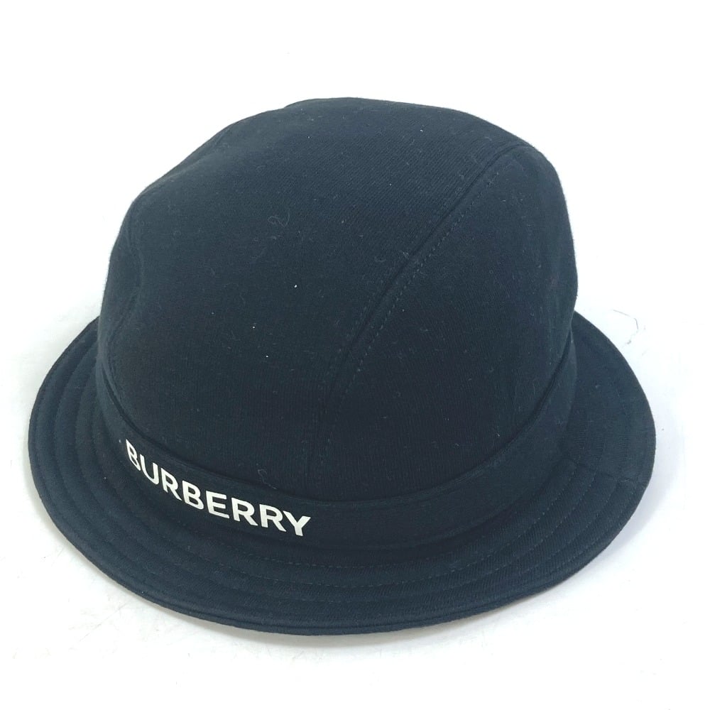 Burberry BURBERRY 8026928 hat hat logo Bucket hat hat cotton Black/White