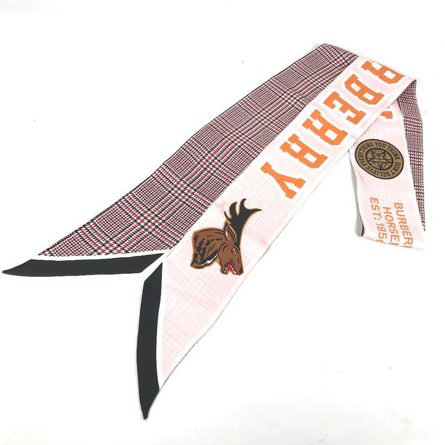 Burberry BURBERRY 8037524 logo BandeauScarf Scarf silk pink/Orange - view 2
