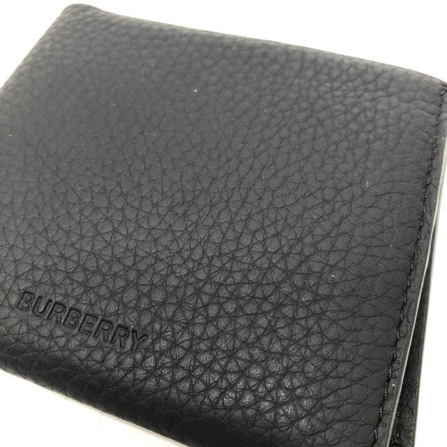 Burberry BURBERRY 8043377 logo Wallet Saif Folded wallet Leather Black - view 4