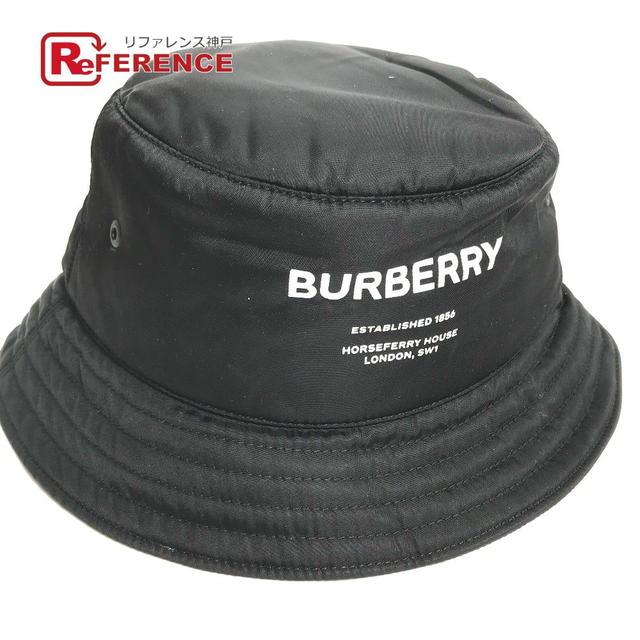 Burberry BURBERRY 8044081 horse ferry logo hat bucket hat bob hat Nylon Black/White - view 1