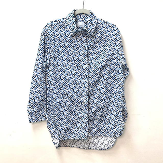 Burberry BURBERRY 8048813 Long sleeve apparel TB Shirt Dress Logo tops Dress cotton blue - view 3