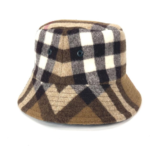 Burberry BURBERRY 8048929 check hat hat bucket hat bob hat hat cotton Beige/Brown - view 3