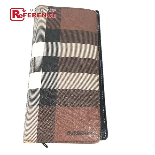 Burberry BURBERRY 8052803 Long wallet giant check Bifold Long Wallet PVC Brown - view 1
