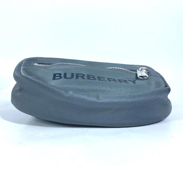 Burberry BURBERRY 8052888 cross logo Belt Bag Waist Pouch body bag gray/Black Unused - view 5
