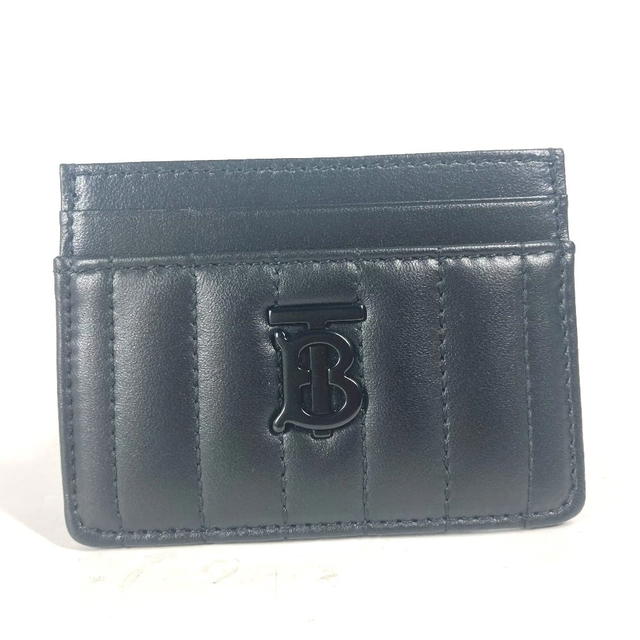 Burberry BURBERRY 8064827 TB logo Business Card Holder Card Case Leather Black Unused - view 2