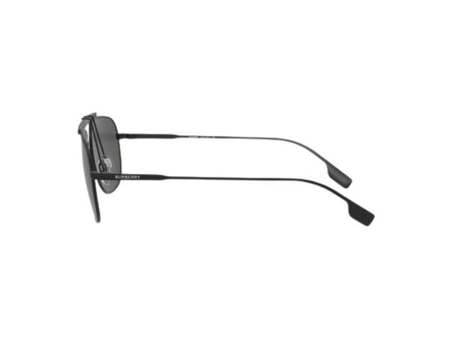 Burberry Burberry Aviator Sunglasses In Black Metal Frame With Gray Lenses - view 3