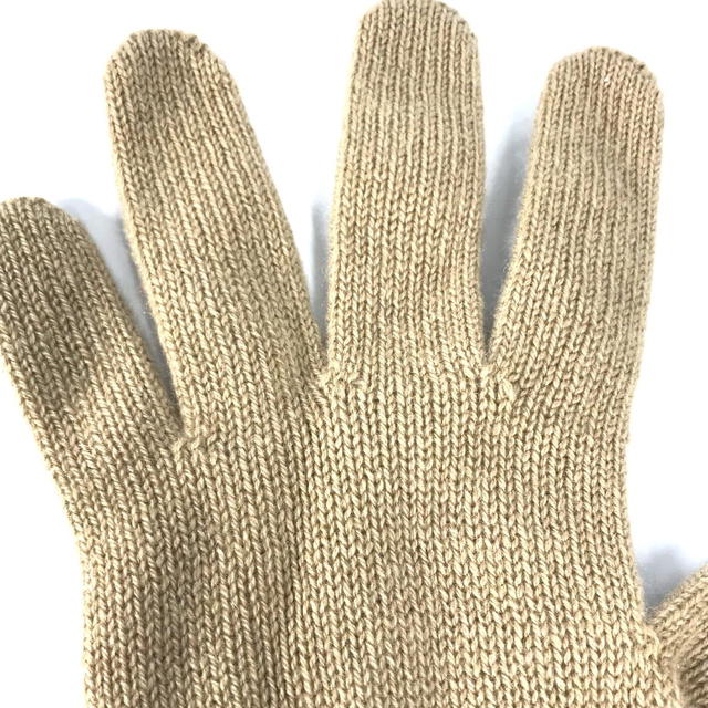 Burberry BURBERRY Bicolor logo Glove gloves wool Beige/Black - view 5