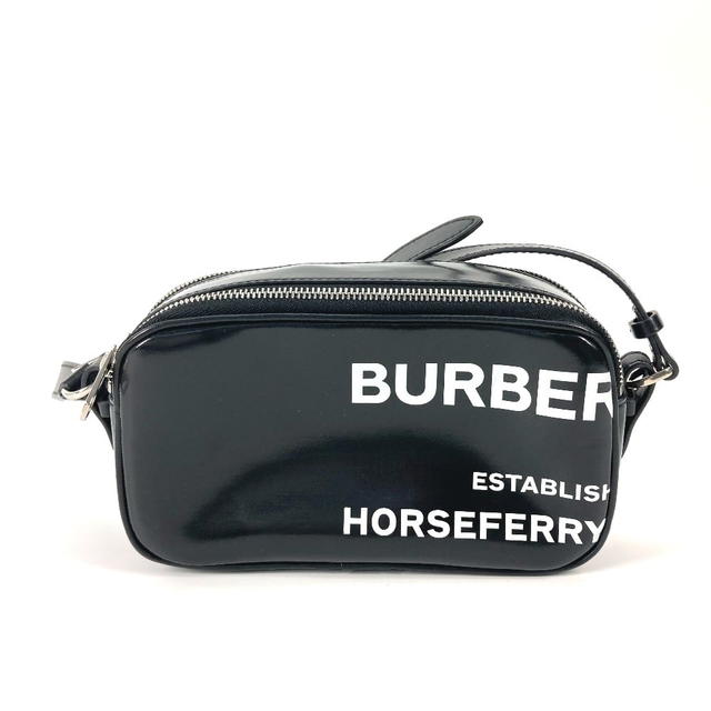 Burberry BURBERRY Bicolor Logo horse ferry Crossbody bag Shoulder Bag Leather Black/White - view 2