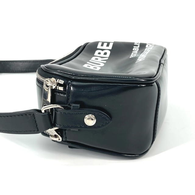 Burberry BURBERRY Bicolor Logo horse ferry Crossbody bag Shoulder Bag Leather Black/White - view 4