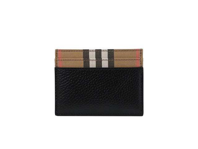 Burberry Burberry Card Holder In Canvas Grain Calfskin Leather - view 1