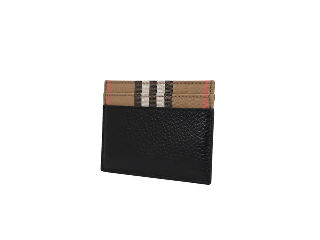 Burberry Burberry Card Holder In Canvas Grain Calfskin Leather - view 2