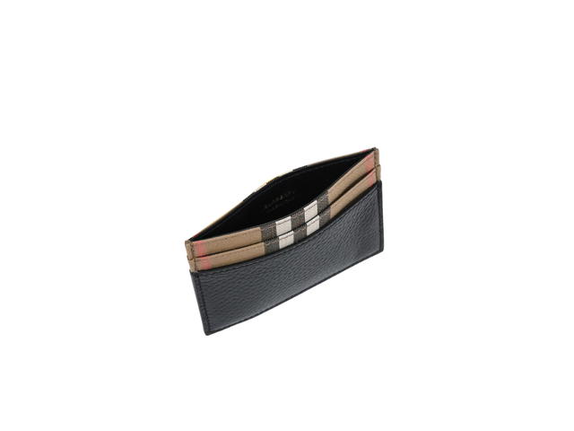 Burberry Burberry Card Holder In Canvas Grain Calfskin Leather - view 3