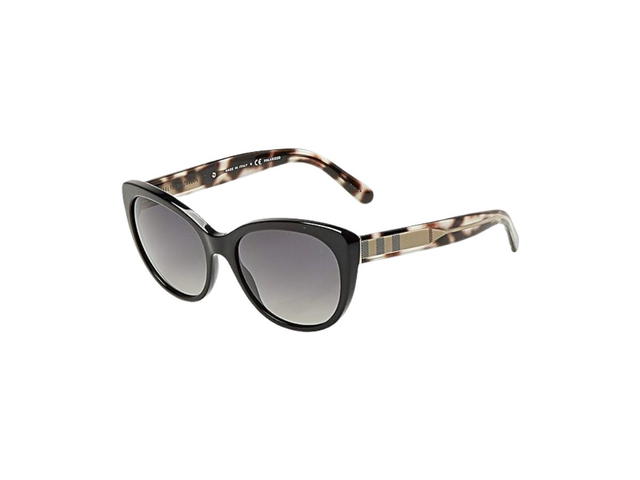 Burberry Burberry Cat-Eye Sunglasses In Black Frame With Polarized Grey Gradient Lenses - view 1
