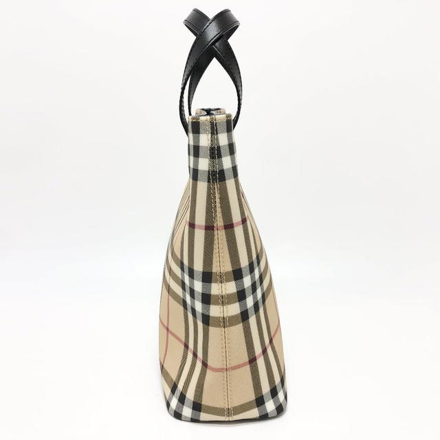 Burberry BURBERRY check Bag Tote Bag Hand Bag PVC/Leather Beige/Red/Black - view 4