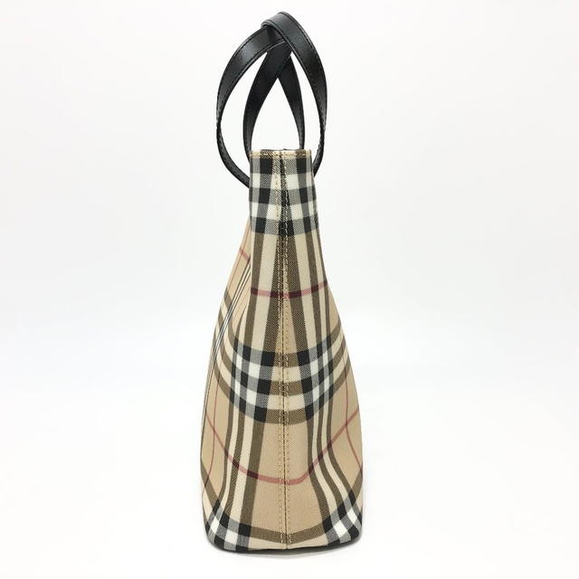 Burberry BURBERRY check Bag Tote Bag Hand Bag PVC/Leather Beige/Red/Black - view 5