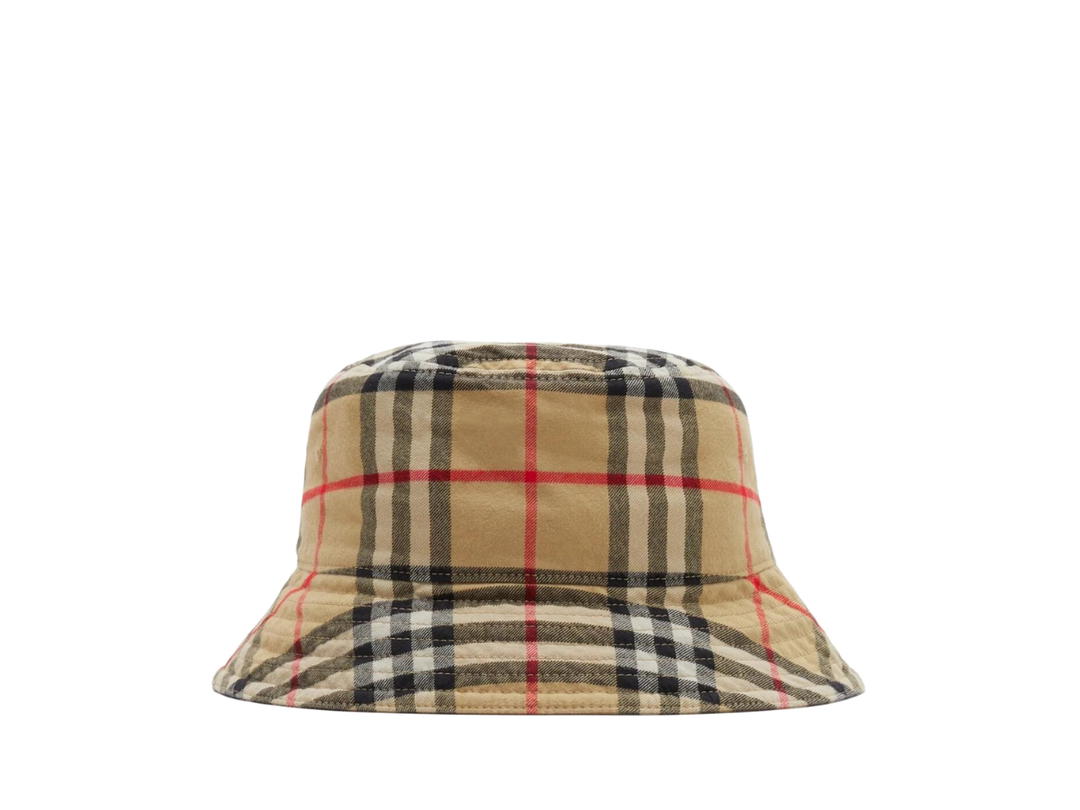 Burberry Burberry Check Cotton Bucket Hat Archive Beige