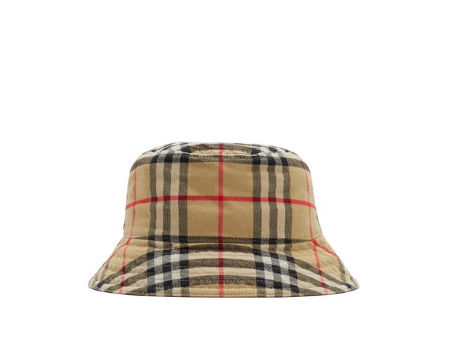 Burberry Burberry Check Cotton Bucket Hat Archive Beige - view 1