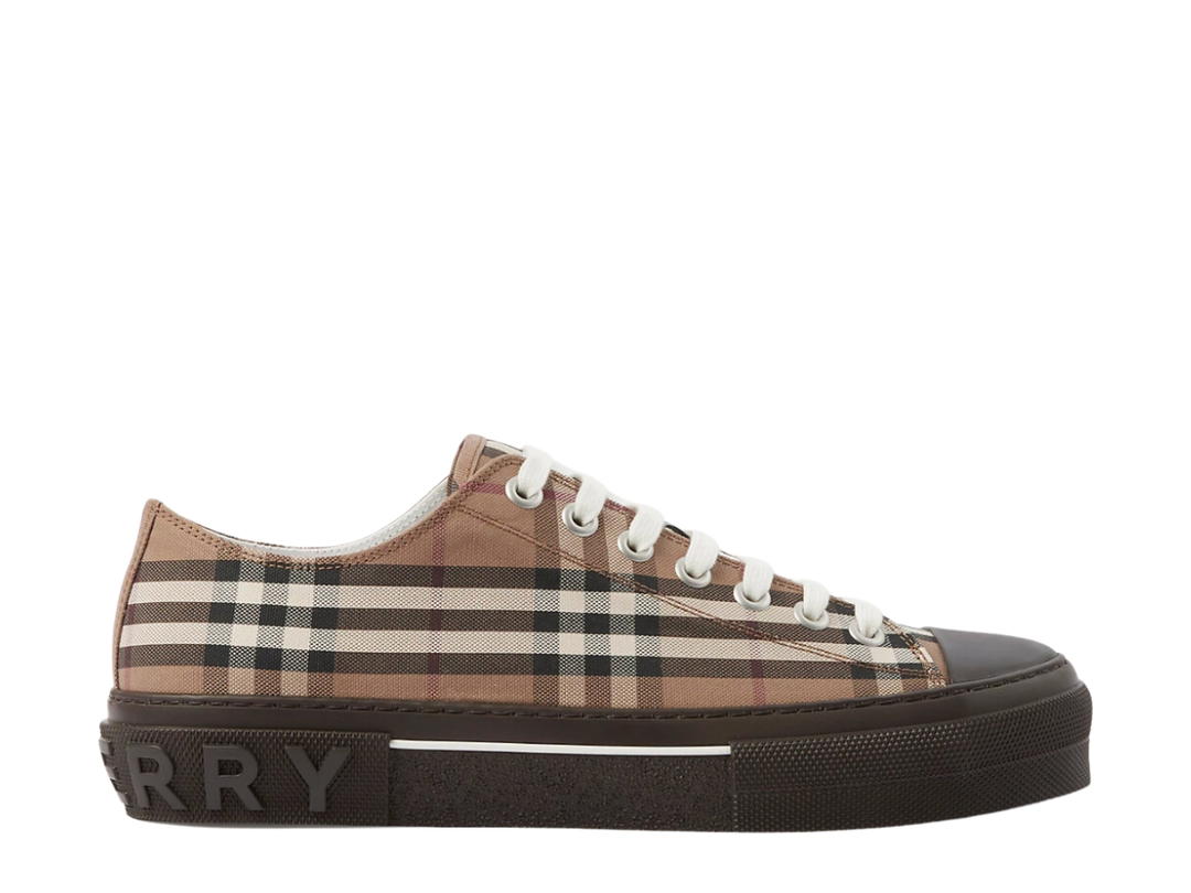 Burberry Burberry Check Cotton Sneakers Birch Brown