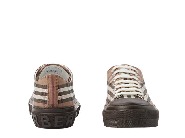 Burberry Burberry Check Cotton Sneakers Birch Brown - view 3