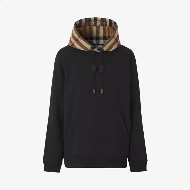 Burberry Burberry Check Hood Cotton Blend Hoodie Black - view 1