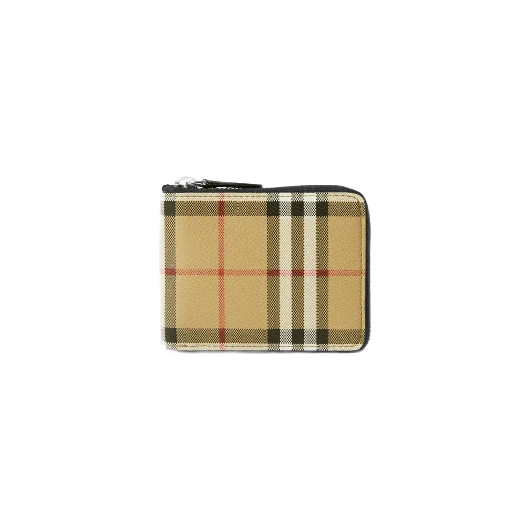 Burberry Burberry Check Zip Around Wallet Archive Beige